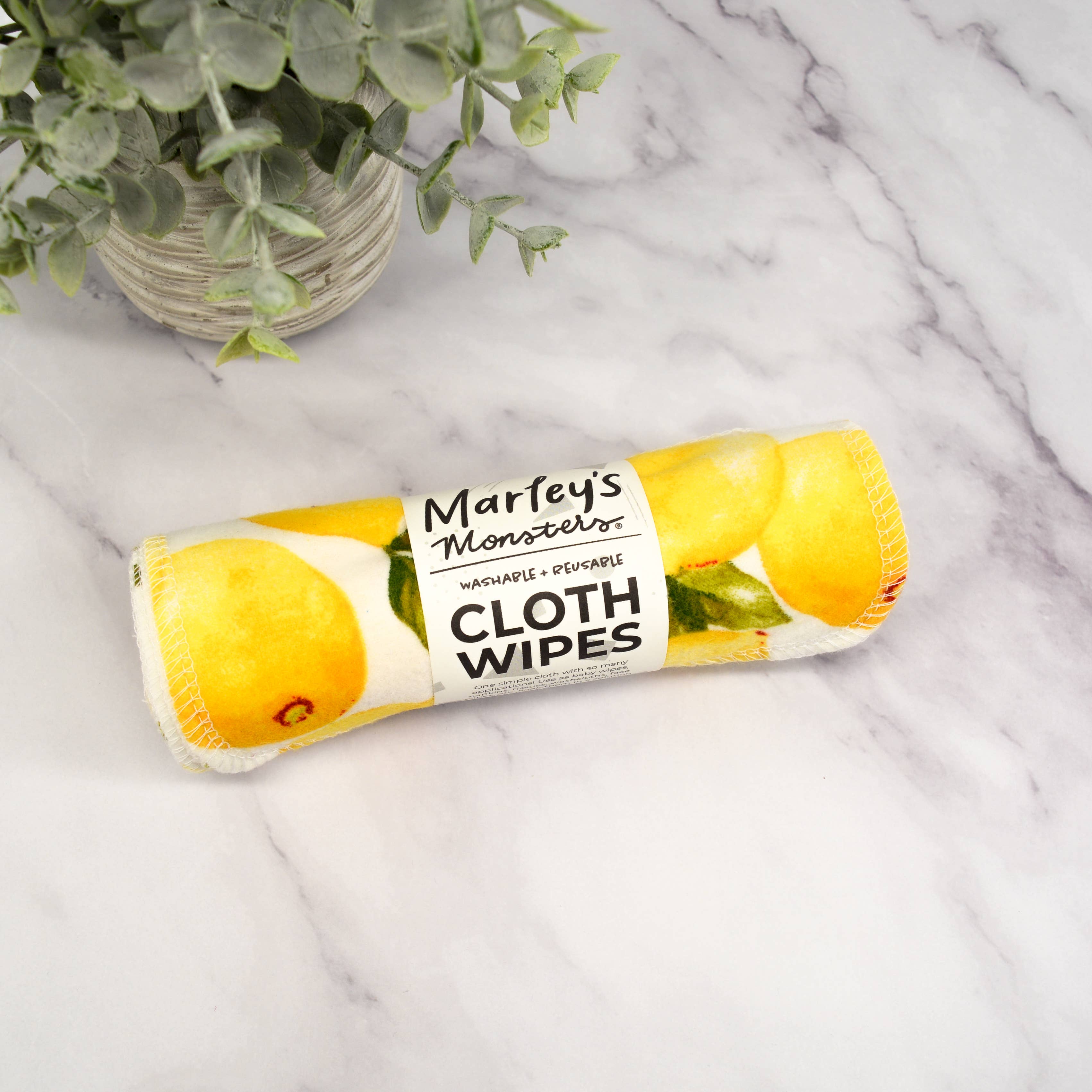 Marley's Monsters - Wholesale Face & Body Wipes - Cloth Wipes: Prints - 12 Count Packs - Case of 63