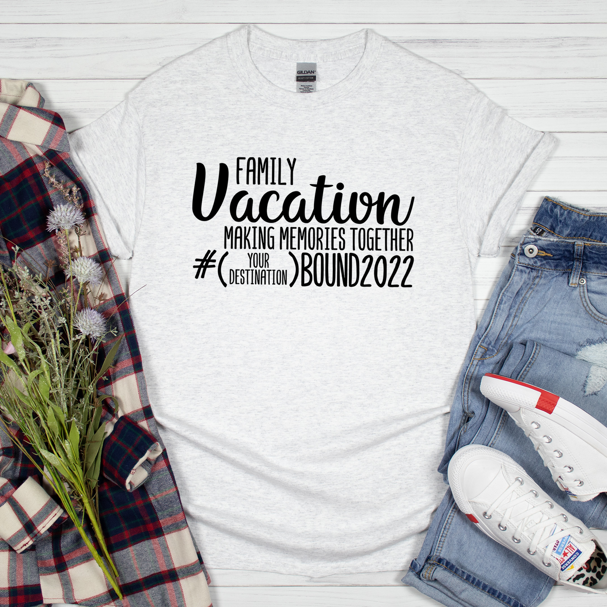 Daily Prints - Wholesale Screen Printed T-Shirt - Women's - Family Vacation Bound 20220