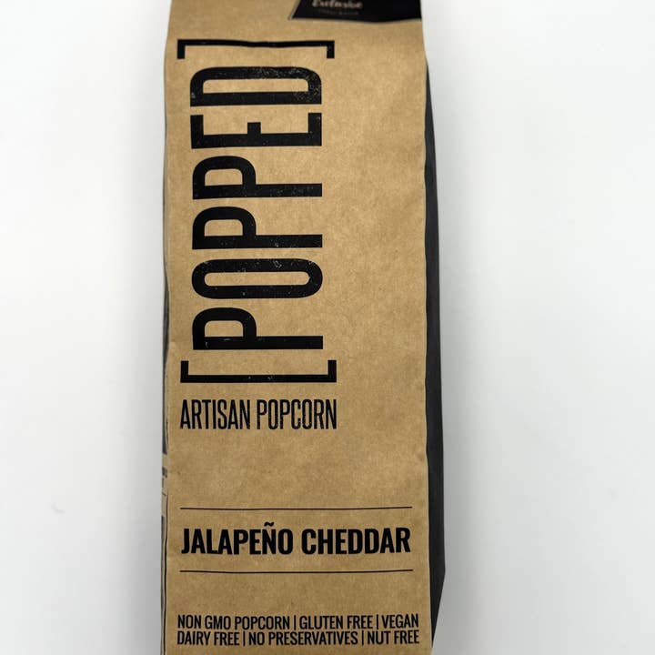 Jalapeño Cheddar Artisan Popcorn for wholesale by POPPED Artisan Popcorn