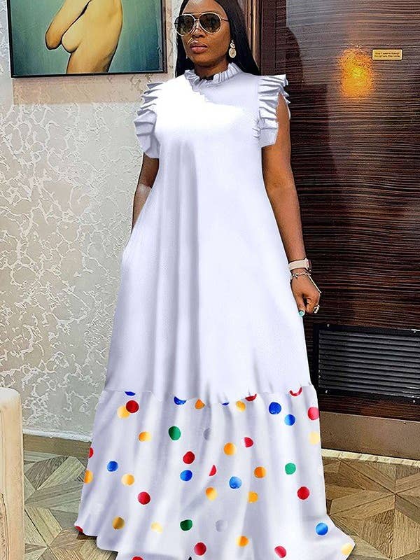 Aria Romance - Wholesale Dress - Women's - SEXY PLUS-SIZE PRINTED DRESS
