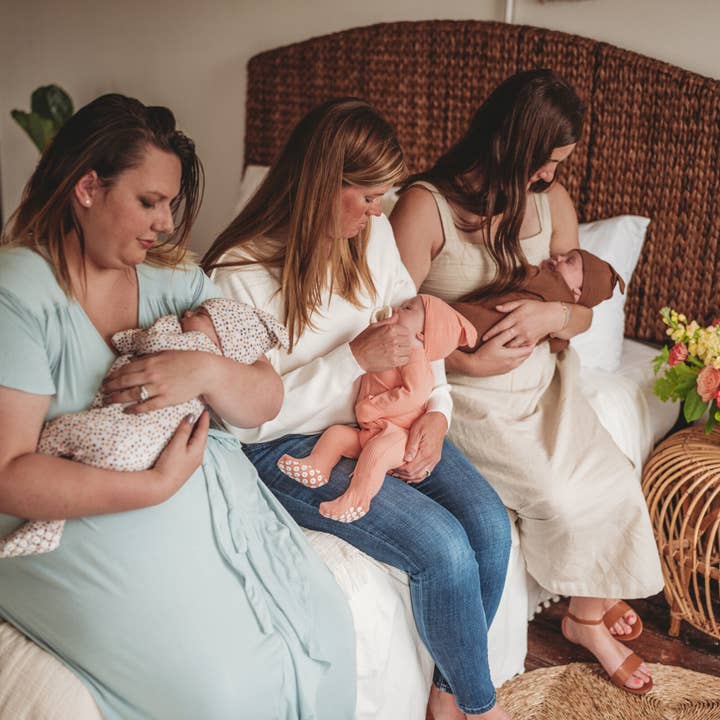 Blushing Pink Bamboo Baby Romper 2 Piece Set for wholesale on Faire8