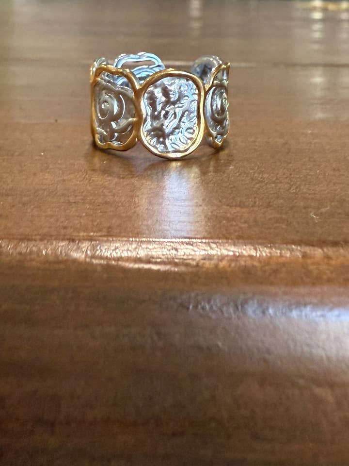 hammered mixed metal waterproof ring for wholesale by bubs & sass