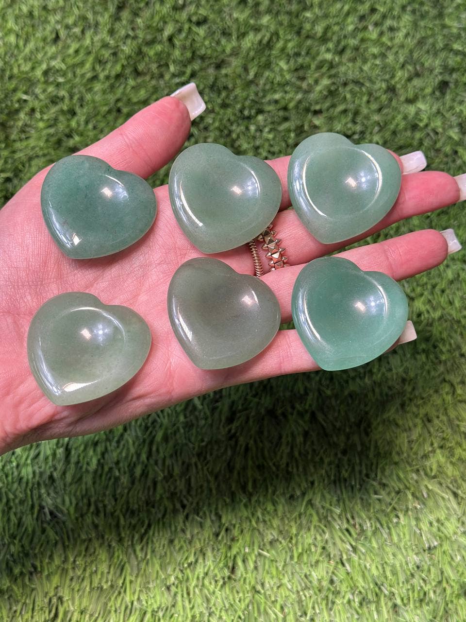 CaNatureLover - Vendita all'ingrosso Pietra/cristallo spirituale - Pietra del Sollievo a Forma di Cuore in Avventurina Verde | 1,5 Pollici4