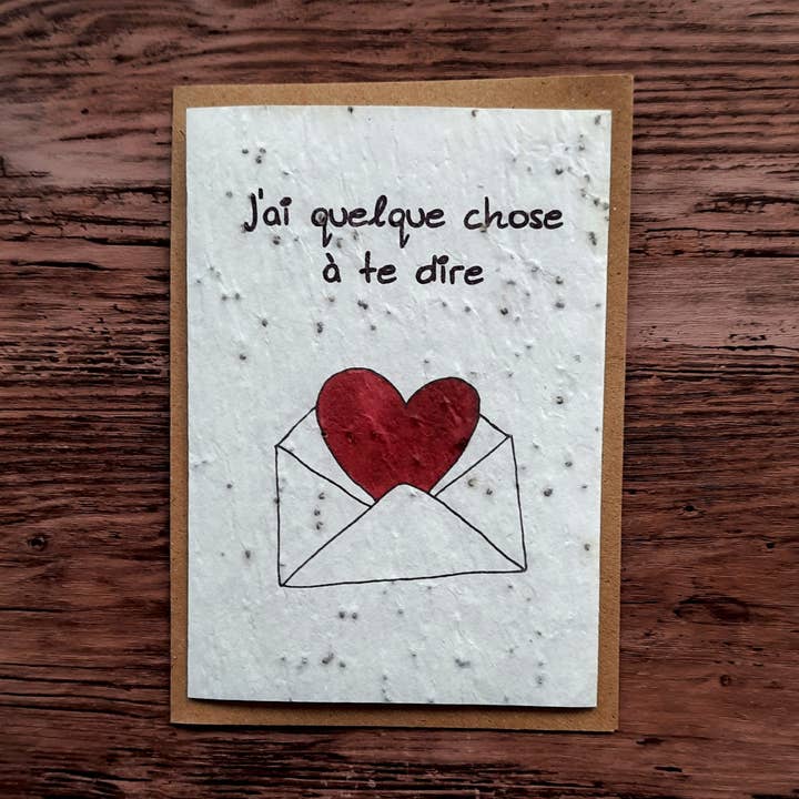 Des Mots Qui Fleurissent - Wholesale Love Card - Plant card - I have something to tell you0