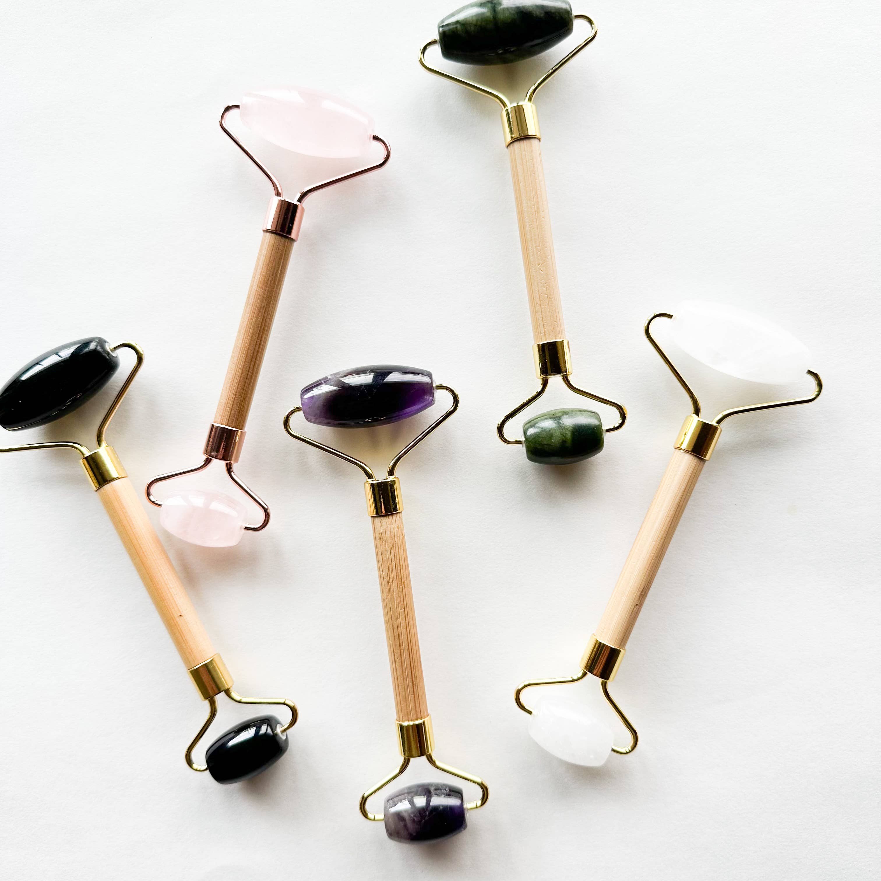 Smile Boutiques - Wholesale Face/Beauty Roller - Natural Gemstone Bamboo Facial Roller17