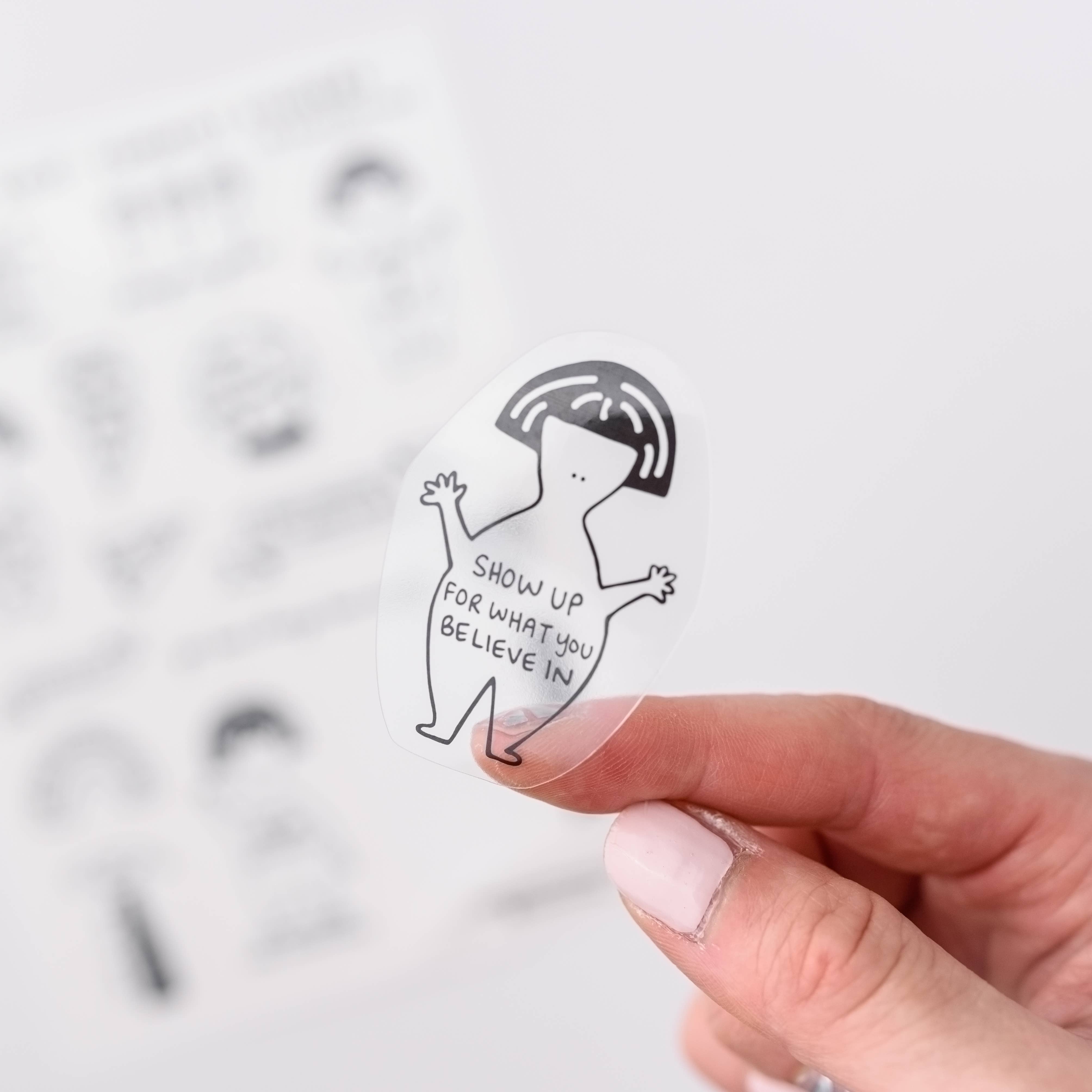 Kwohtations - Vendita all'ingrosso Adesivo - Foglio di Adesivi Femministi - Adesivi Trasparenti per Pianificatore4