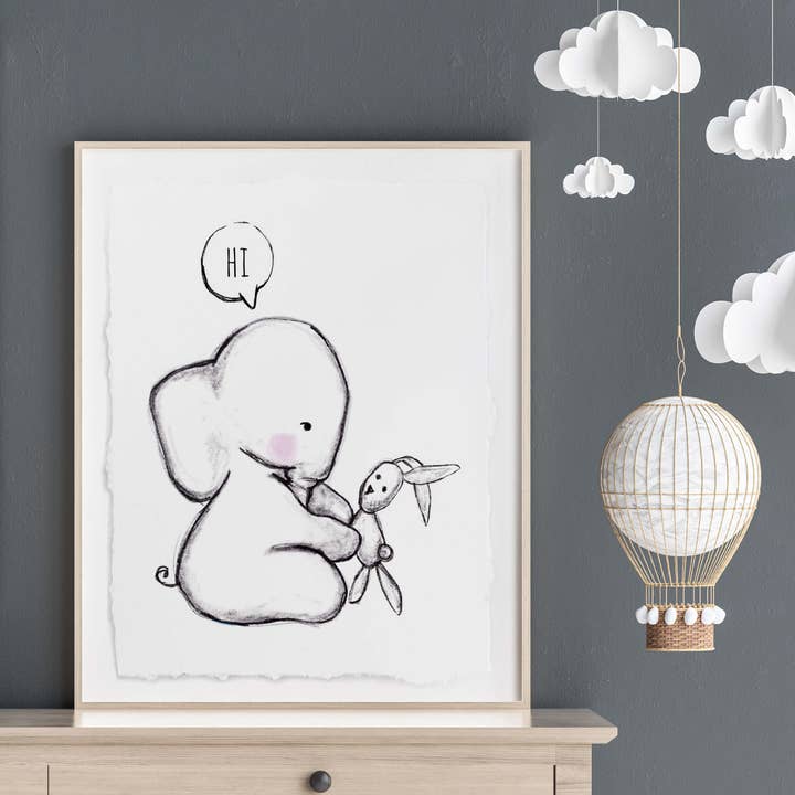 Salut Éléphant pour la vente par Mar&Ella