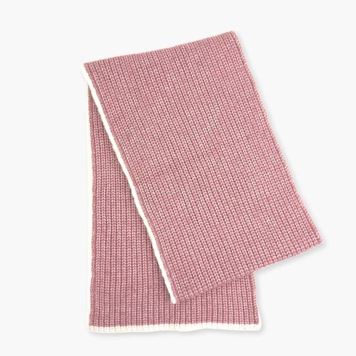 Humble Hilo - Wholesale Scarf - Women's - Humble Hilo Knitted Soft Scarf, Fine Knitted with White Trim45