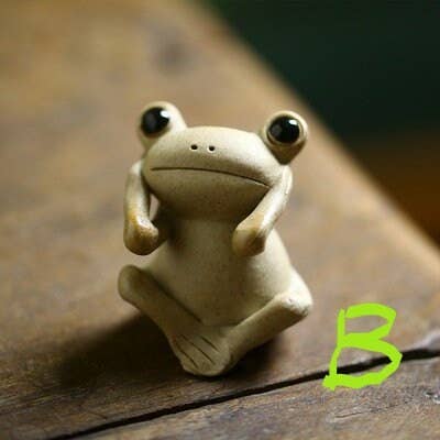 Gohobi （We cover U.S. import duties） - Wholesale Decorative Figurine - Gohobi Handmade Ceramic YiXing Clay Frog Ornament1
