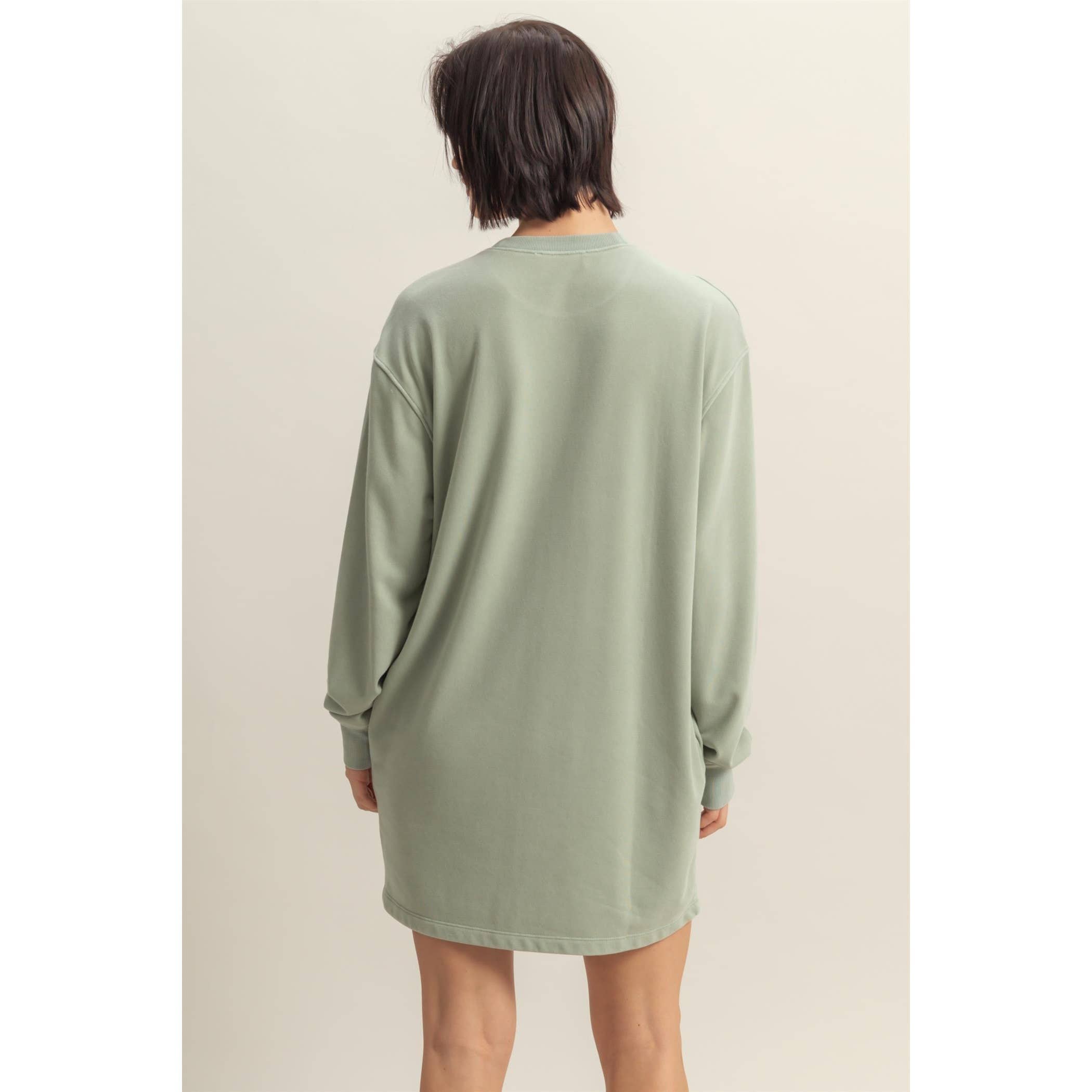 Double Zero - Wholesale Dress - Women's - Long Sleeve Oversized Mini Dress42