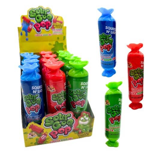 I Got Your Candy - Wholesale Lollipop - Albert's Sour Goo Pops 1.76oz - 12ct