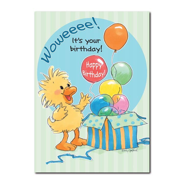 Woweeee Birthday Greeting Card for wholesale by Suzy's Zoo Store