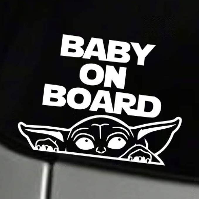 BABY ON BOARD - BABY YODA - STARWARS - R3d Studios- MADE IN USA for wholesale by Dolce Crafts LLC