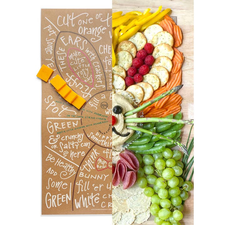 Color Box Design & Letterpress - Wholesale Cheese Board - Charcuterie Cheat Sheet | Bunny3
