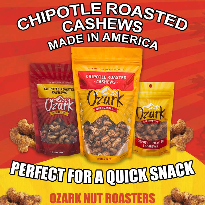 Ozark Nut Roasters - Wholesale Nuts - Gold - Chipotle Roasted Cashews 4