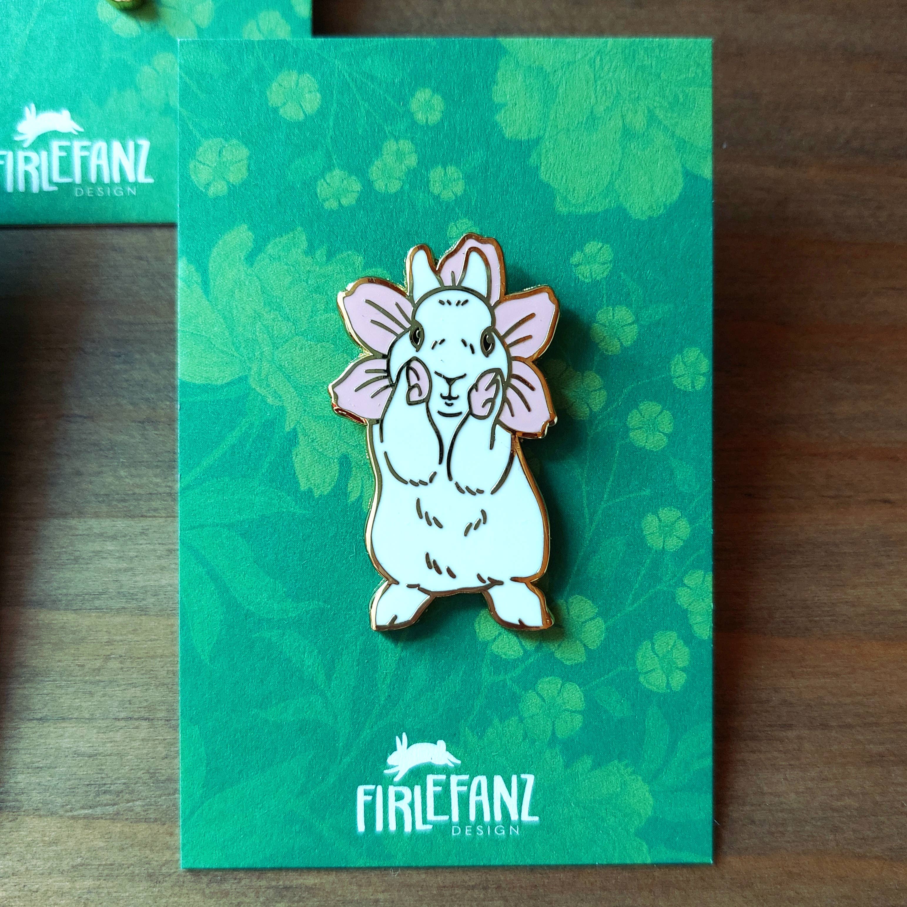 Firlefanz Design – wholesale Lapel pin/button – Pins "Flower bunnies"4