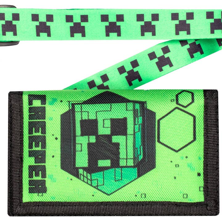 Fringoo Group Ltd - Wholesale Wallet - Kids - Minecraft Kids Wallet - Green Creeper