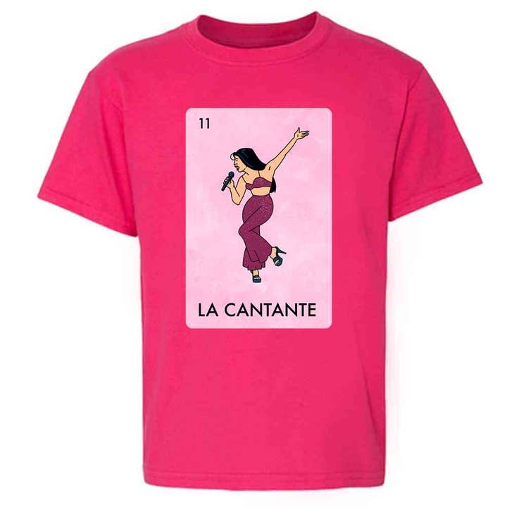 Pop Threads - Wholesale Screen Printed T-Shirt - Kids - La Cantante Singer Mexican LotteryParody Tejano Music Kids2