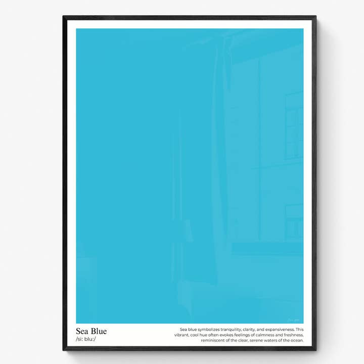 Poster couleur Sea Blue pour la vente par T:mi Söderholm Jonna