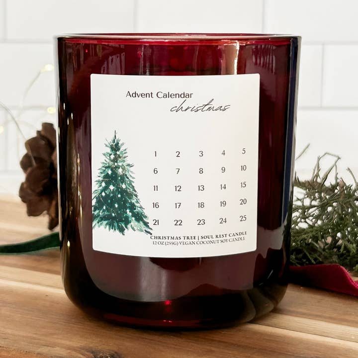 Soul Rest Candle Co. - Wholesale Jar/Filled Candle - 2025 Advent Calendar 12oz Candle0
