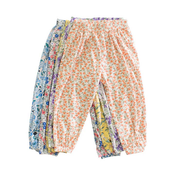 Children’s Summer Girls’ Floral Pattern Thin Breathable Pants – Casual Kids Trousers for wholesale by MyKids-USA®
