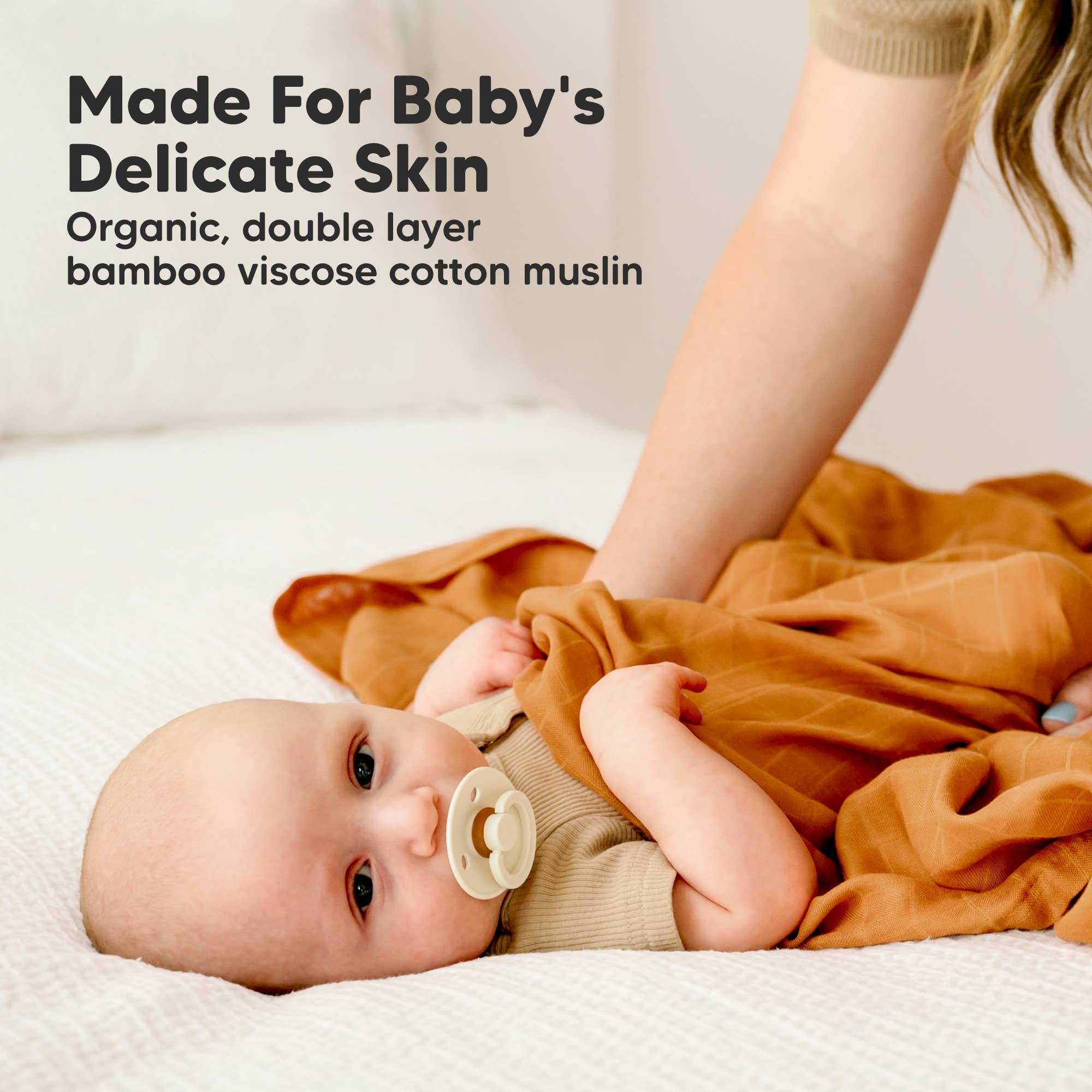 Spice KeaBabies Lumi Muslin Swaddle Blankets for wholesale on Faire3