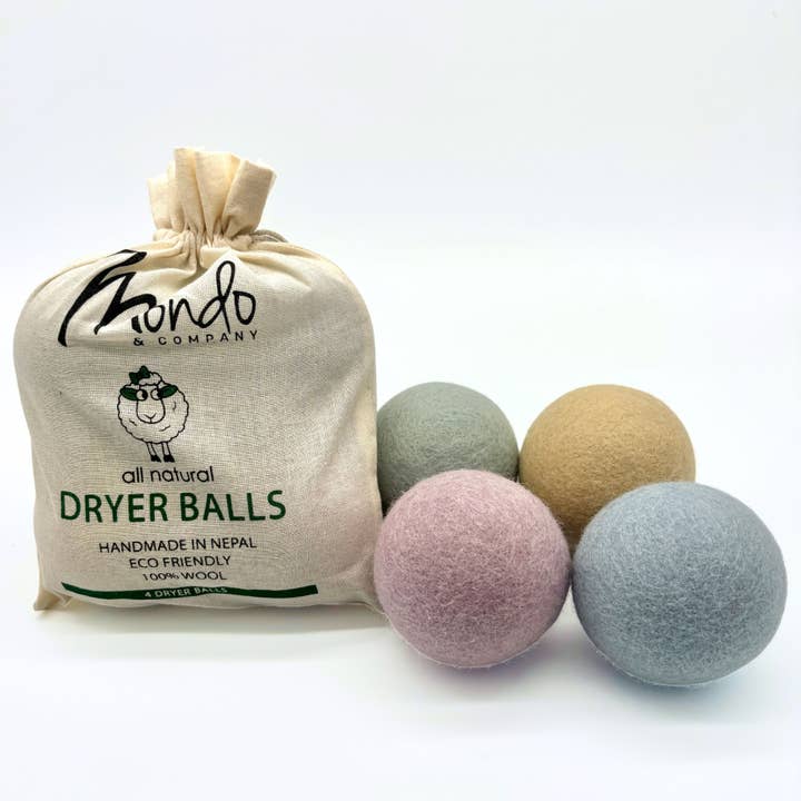 Balles de séchage - Ensemble de 4 - 100% laine mérinos pour la vente par Mondo Trading Company