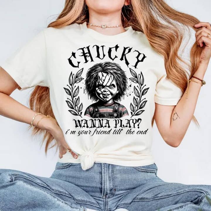 Chucky Wanna Play Shirt, Halloween Chucky Shirt, I'm Your Fr for wholesale by Alaridesign