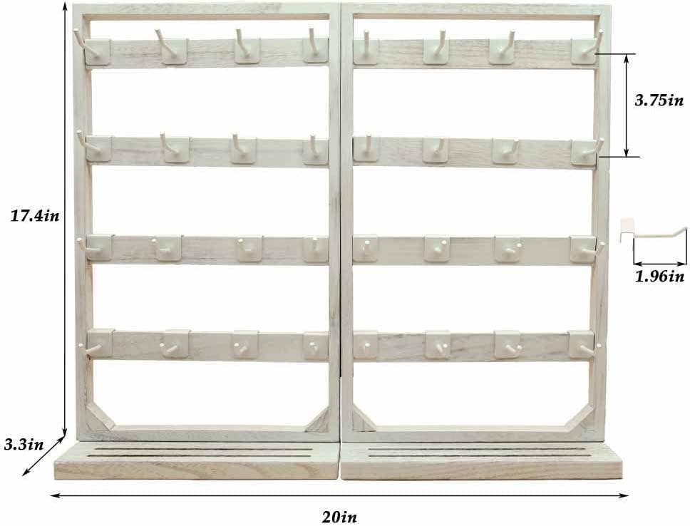 Cork and Charm – Großhandel Schmuckständer & -display – Doppelter faltbarer Schmuckständer aus Holz für Ohrringe1