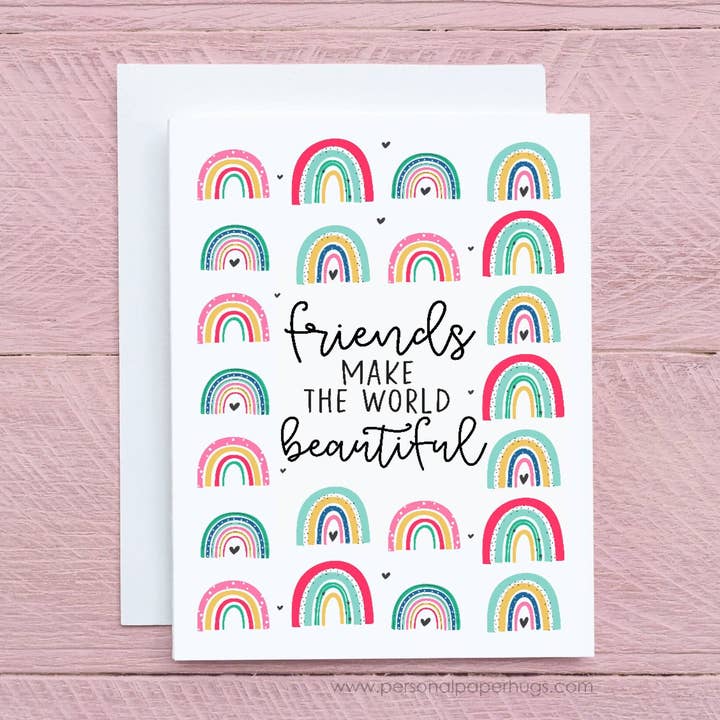 Personal Paper Hugs - Wholesale Friendship Card - Just Because Supportive Friendship Greeting Card for Friend, Social Distance Long Distance Friendship Card0