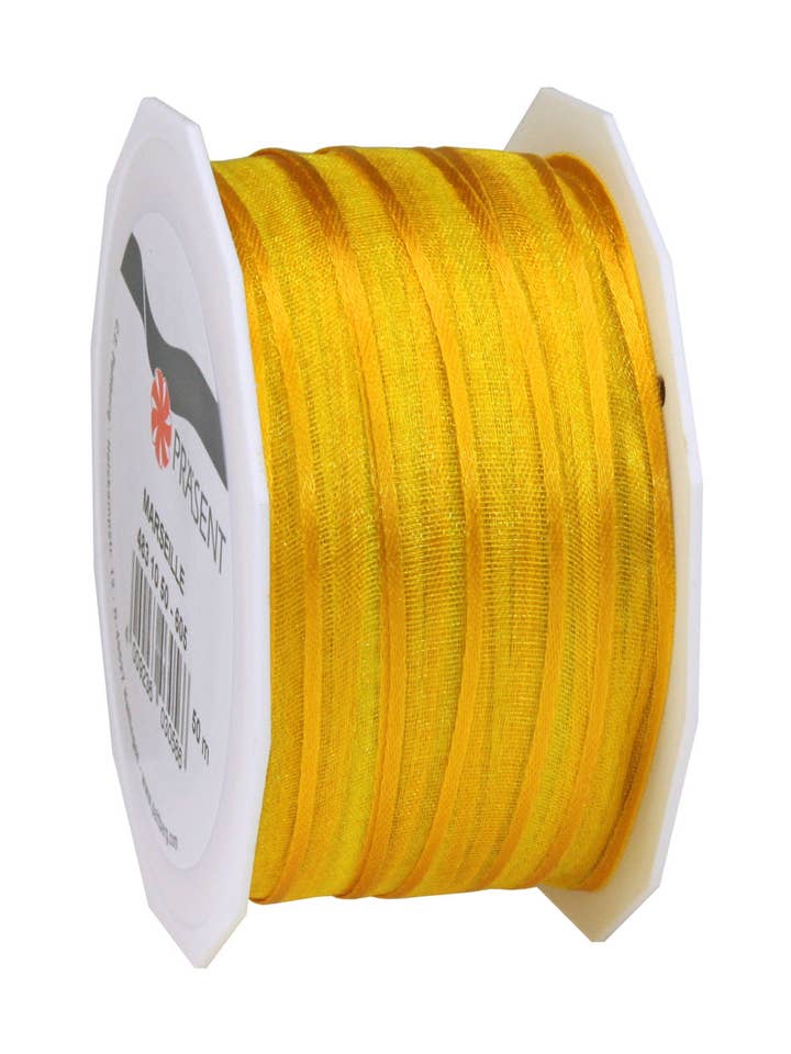 Marseille organza 50 m roll 10 mm yellow for wholesale by C.E. PATTBERG GmbH & Co. KG