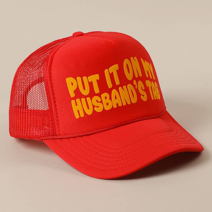 Fashion City - Wholesale Trucker Hat - Women's - Put It On My Husband's Tab Mesh Back Foam Trucker Hat18