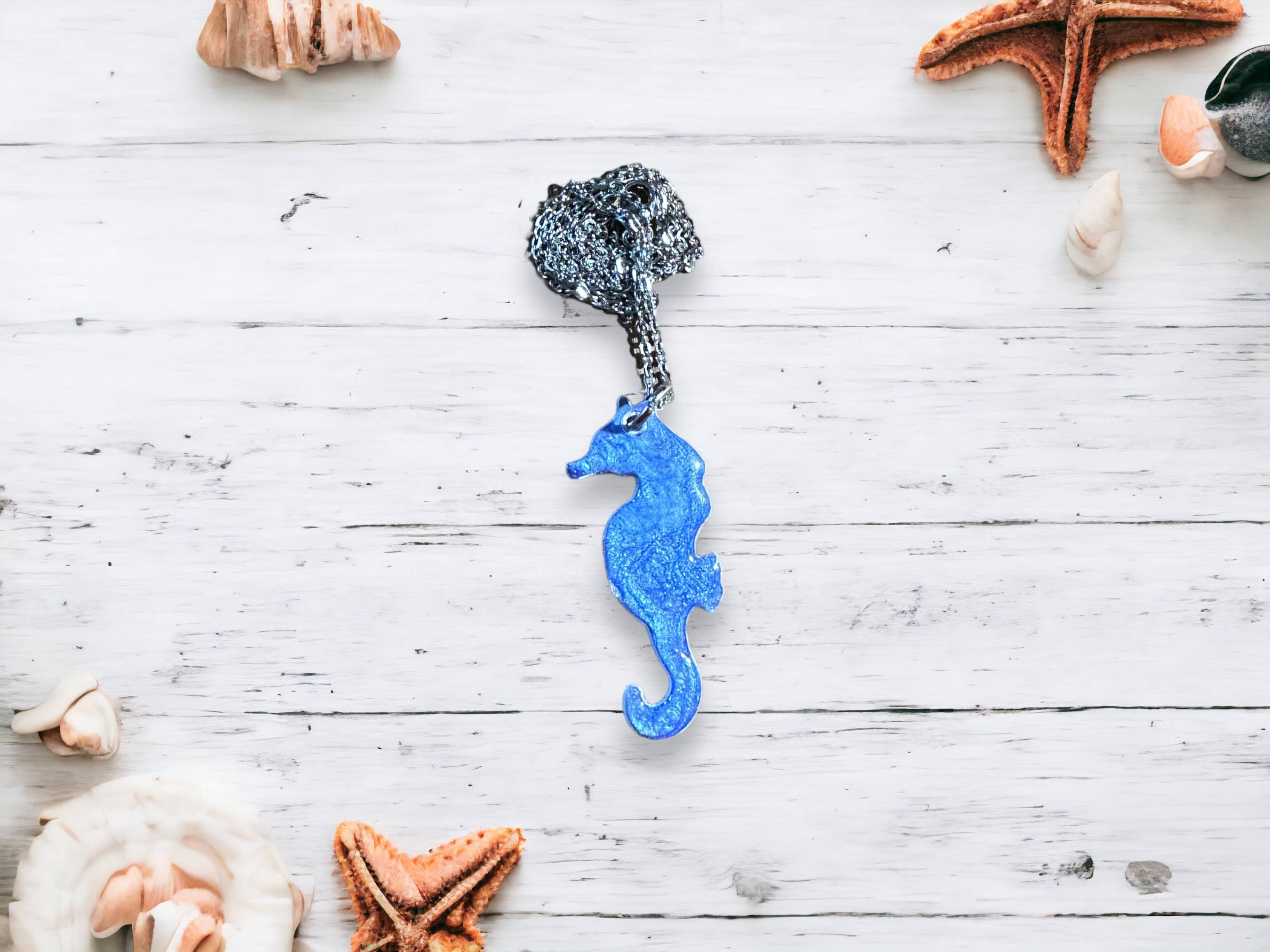 Three Dandelion Wishes - Wholesale Pendant/Charm Necklace - Hand Painted Seahorse Necklace13