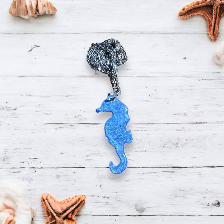 Three Dandelion Wishes - Wholesale Pendant/Charm Necklace - Hand Painted Seahorse Necklace13