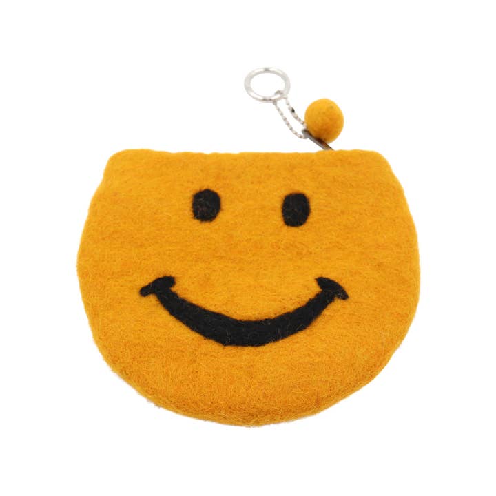 Sparkle Being - Wholesale Coin Purse - Women's - Wool Felt pouch Hand Carry Coin Purse - Smile Wallet2