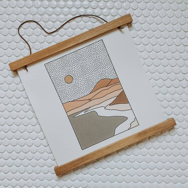 colorbloKC - Vendita all'ingrosso Ganci per arazzi/tessuti d'arredo - Appendino magnetico per telaio/poster in legno di teak, 30,5 cm