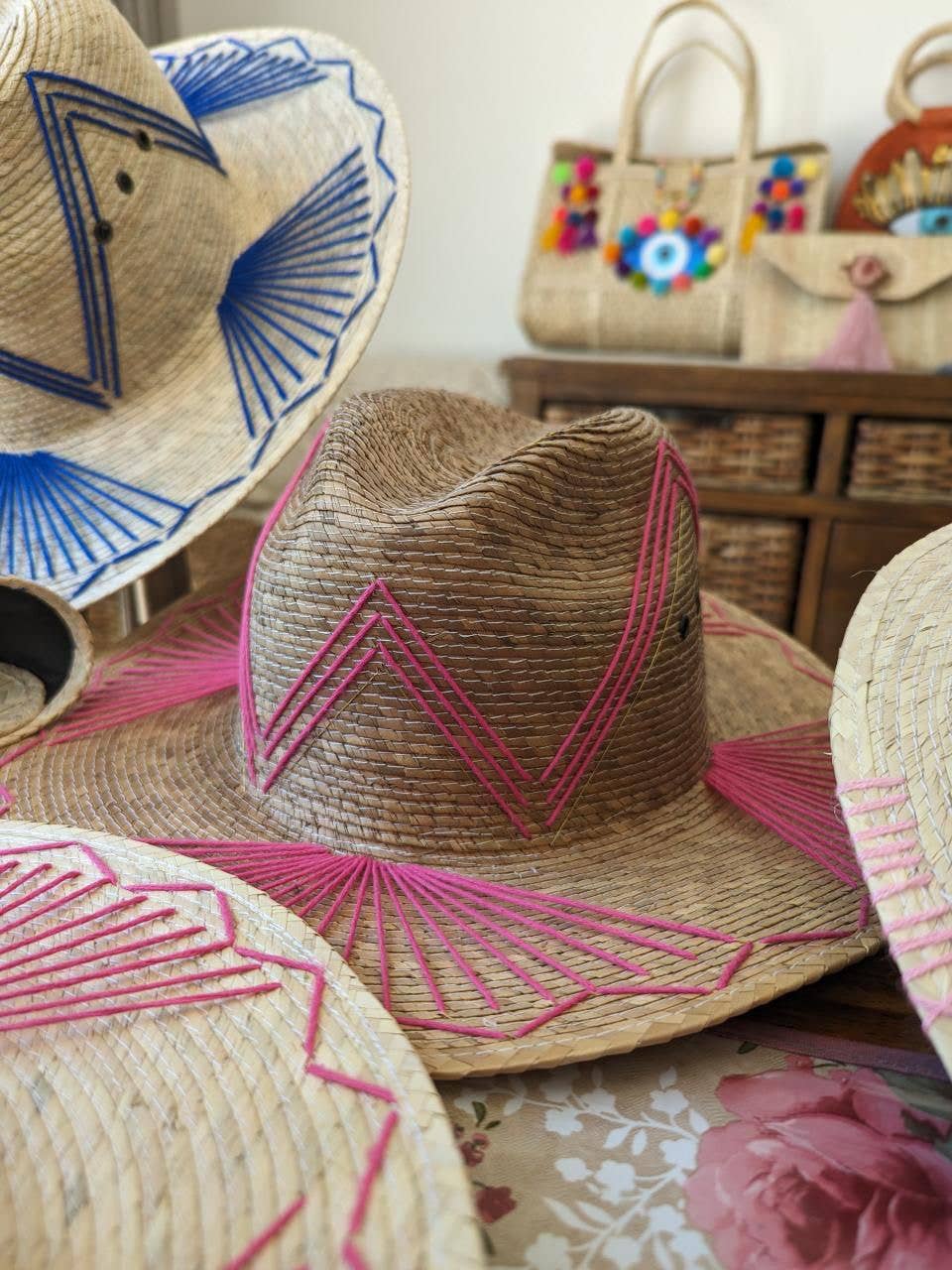 The Faria - Wholesale Straw Hat - Women's - Straw hat with embroidered decoration6