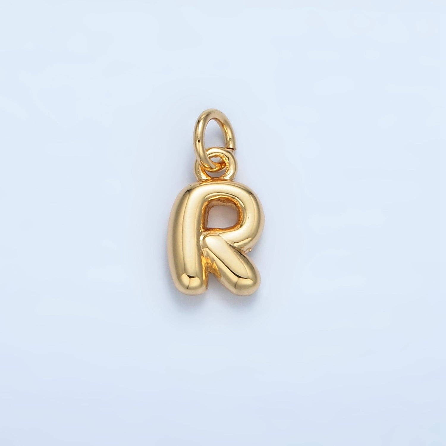 Aim Eternal - Wholesale Individual Charm/Pendant - 16K Gold Filled 10mm Initial Letter Chubby Balloon Mini Charm | A1591 - A160317