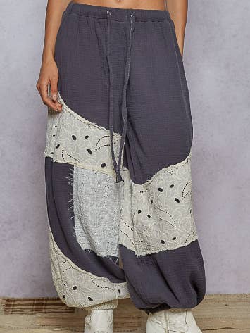 Pile-On Details Eyelet Pants for wholesale by Attire Focus