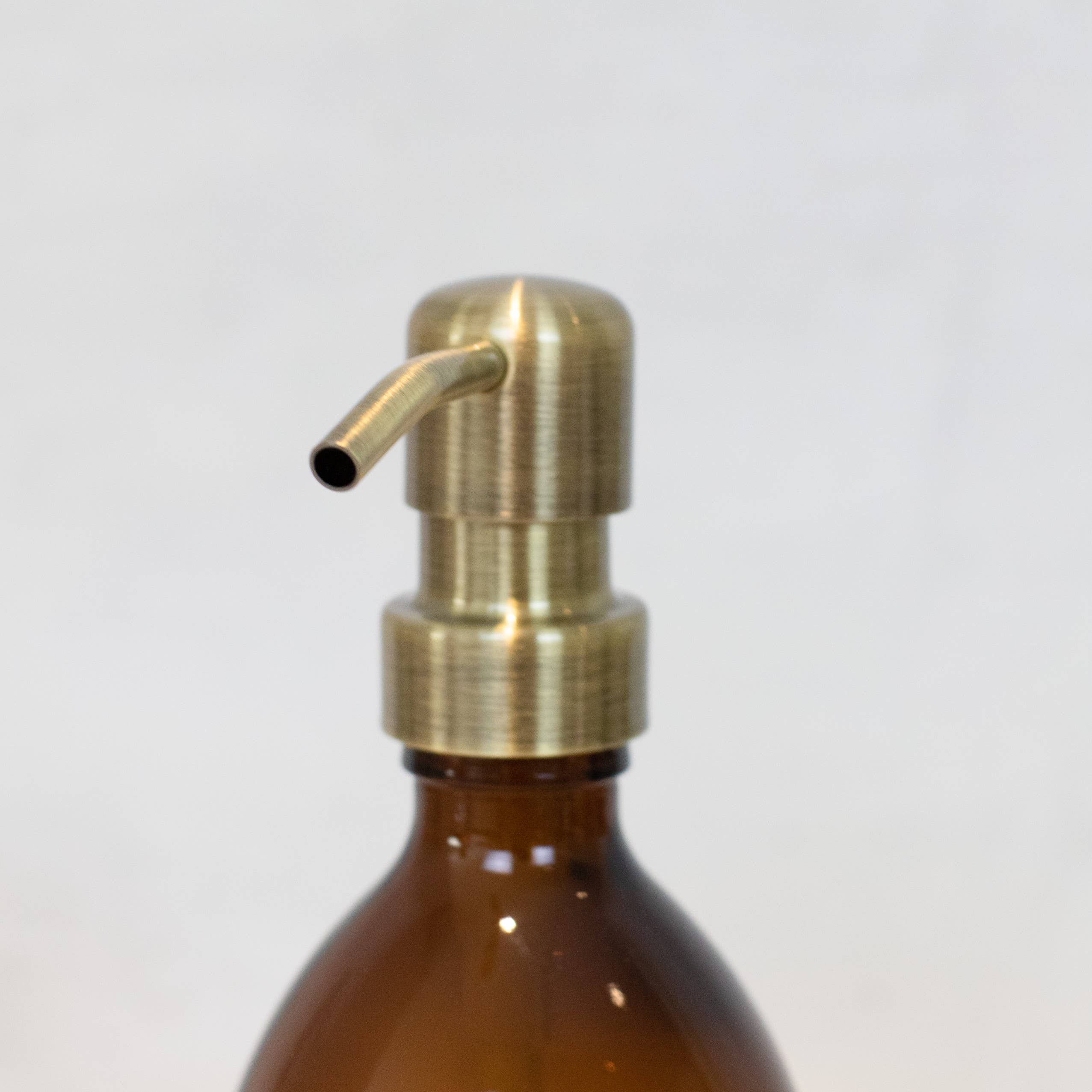 Little Crafts London LTD – wholesale Soap dispenser – Hand Wash & Dish Soap Amber Glass Stainless Steel Pump Set2