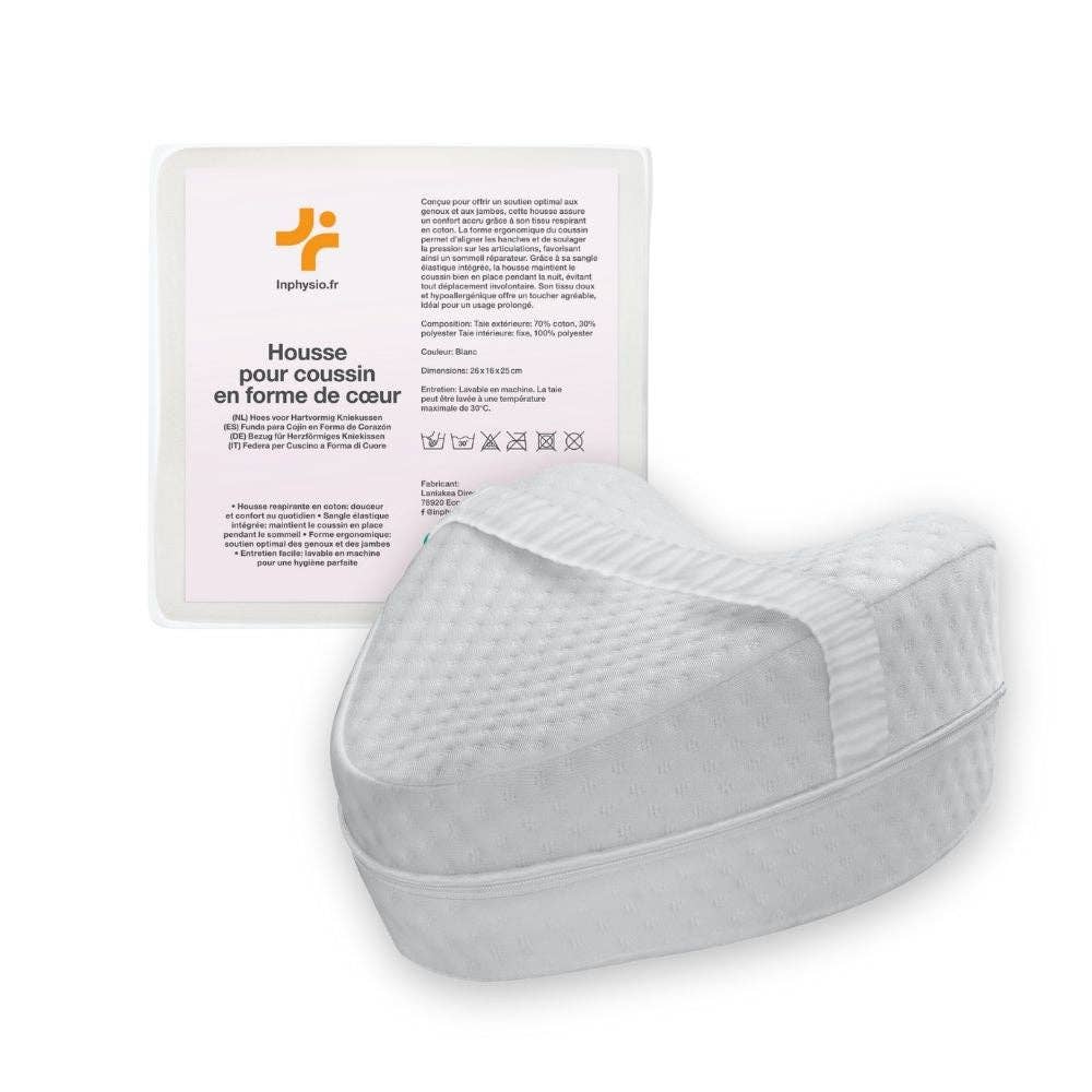 Inphysio - Wholesale Chair Cushion - Housse pour Coussin en forme de cœur   | BLANC0