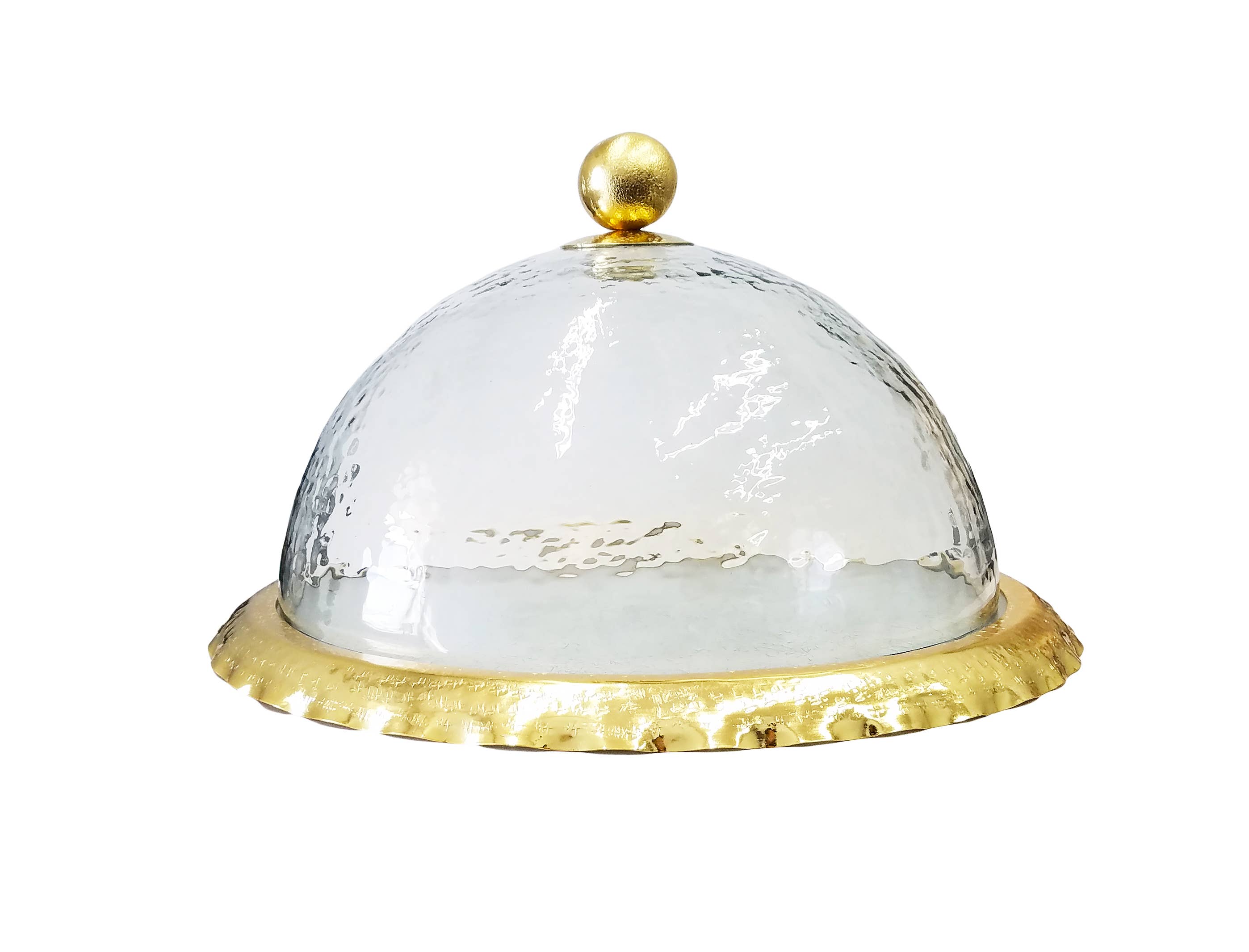 CLASSIC TOUCH DECOR INC. - Wholesale Cake Stand - Glass Cake Dome Plate With Gold Border