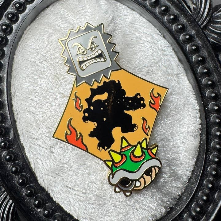 King Koopa Villain Hard Enamel Pin for wholesale by Skaro Crafts