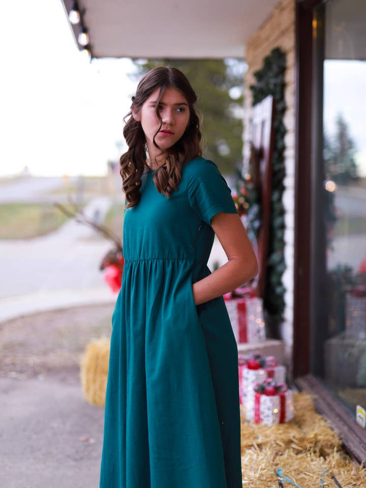 The Kneelength Frock – wholesale Klänning - Dam – Klänning i ekologisk bomull och hampa Alberta
