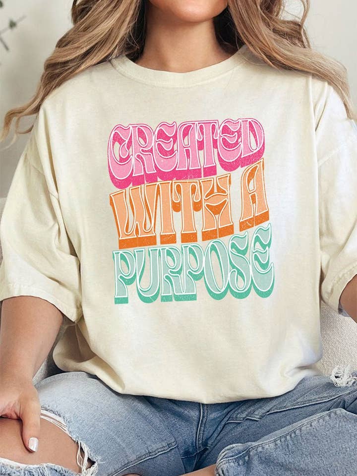 Created With A Purpose Comfort Colors Adult Ring-Spun Cotton Tee and other Purchase Wholesale created with a purpose. Free Returns & Net 60 Terms on Faire trending on Faire.