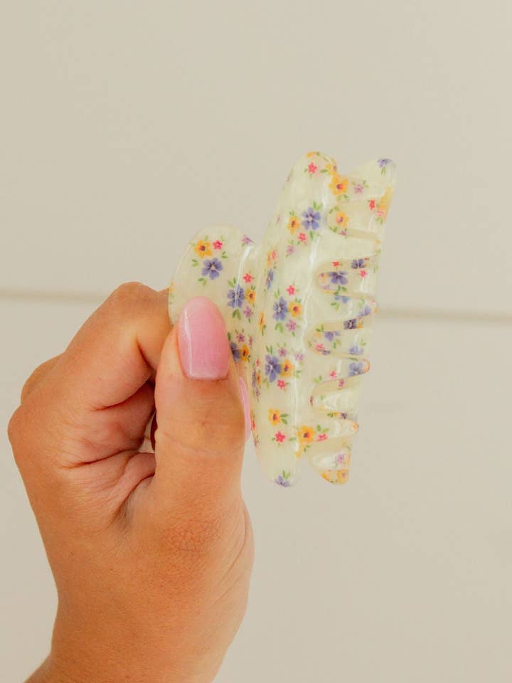 Elsie Floral Claw Clip for wholesale by Shop Andi