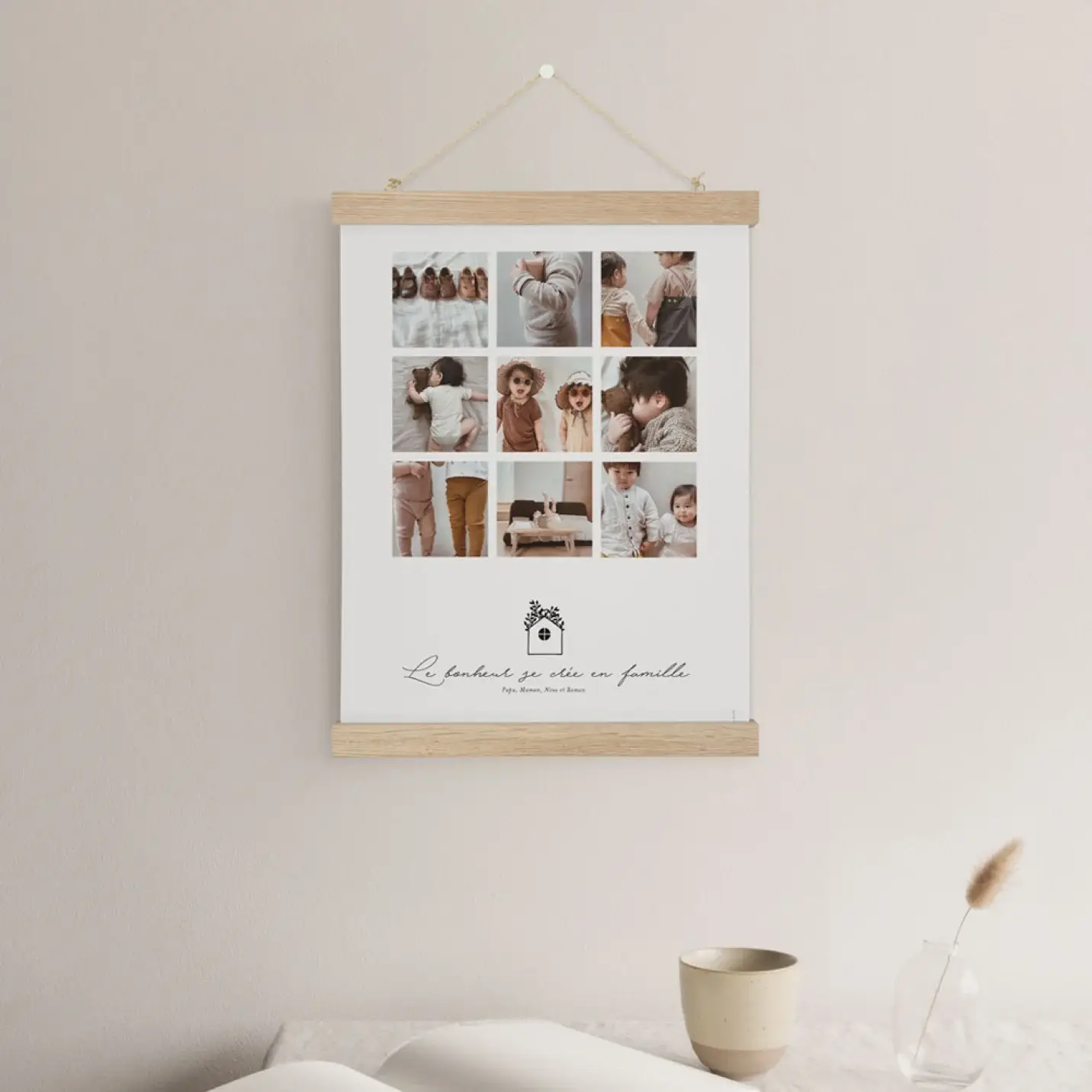 Cotton Bird - Vendita all'ingrosso Cornice portafoto - Porta poster in rovere con magneti1