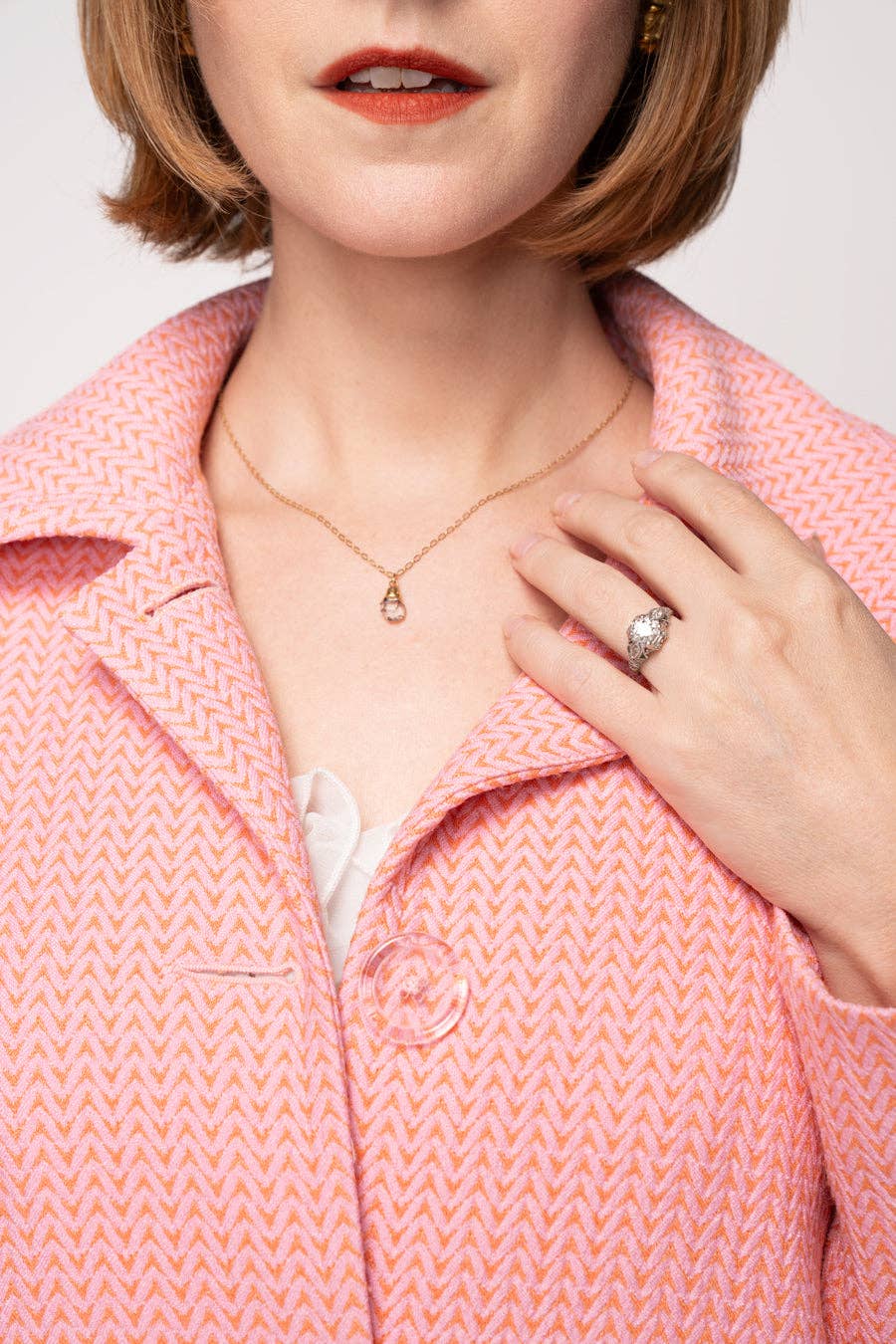 Linger Ln – Großhandel Mantel - Damen – Flo Linger Mantel in Rosa3