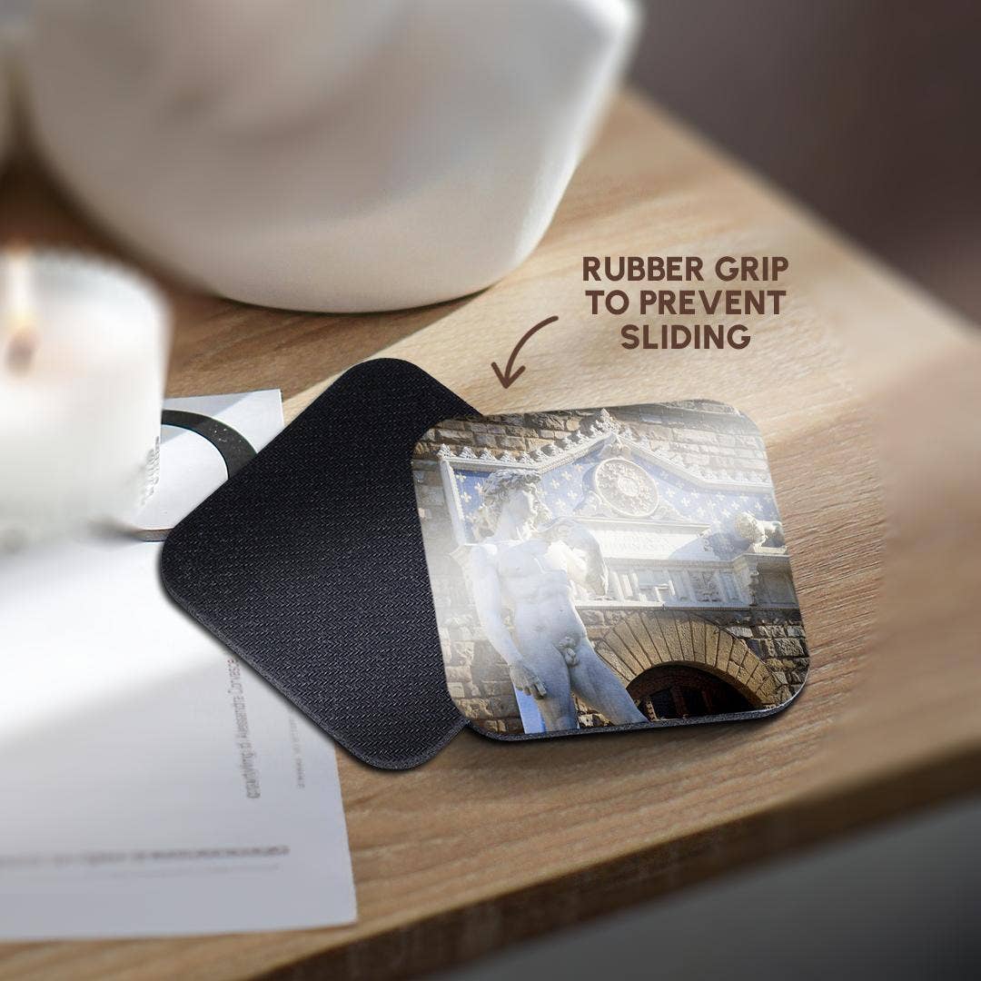 3dRose – wholesale Underlägg – 3dRose, Italien, Florens. Replika av David., Glasunderlägg10