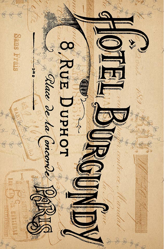 Raggedy Bits - Wholesale Craft Supplies - Welcome To Hotel Burgundy – Raggedy Bits Decoupage Paper0